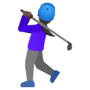 woman golfing: dark skin tone on Google