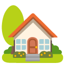 house with garden on Google