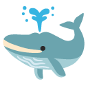spouting whale on Google
