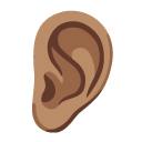 ear: medium skin tone on Google
