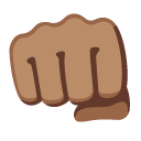 oncoming fist: medium skin tone on Google