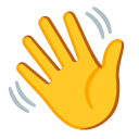waving hand on Google