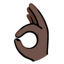 OK hand: dark skin tone on Google