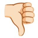 thumbs down: light skin tone on Google