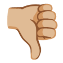 thumbs down: medium-light skin tone on Google