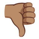 thumbs down: medium skin tone on Google