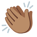 clapping hands: medium skin tone on Google