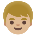 boy: medium-light skin tone on Google