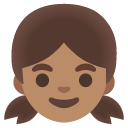 girl: medium skin tone on Google