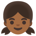 girl: medium-dark skin tone on Google