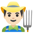 man farmer: light skin tone on Google