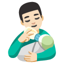man feeding baby: light skin tone on Google