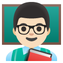man teacher: light skin tone on Google