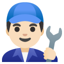 man mechanic: light skin tone on Google
