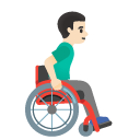 man in manual wheelchair facing right: light skin tone on Google