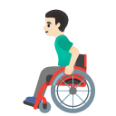 man in manual wheelchair: light skin tone on Google