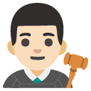 man judge: light skin tone on Google