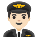 man pilot: light skin tone on Google