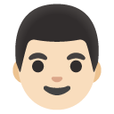 man: light skin tone on Google