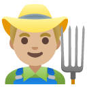 man farmer: medium-light skin tone on Google