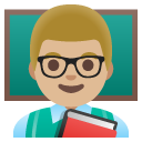 man teacher: medium-light skin tone on Google