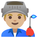 man factory worker: medium-light skin tone on Google