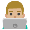 man technologist: medium-light skin tone on Google