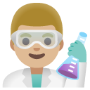 man scientist: medium-light skin tone on Google