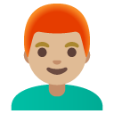 man: medium-light skin tone, red hair on Google