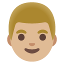 man: medium-light skin tone on Google