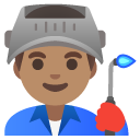 man factory worker: medium skin tone on Google