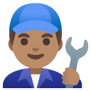 man mechanic: medium skin tone on Google