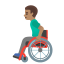 man in manual wheelchair: medium skin tone on Google