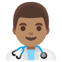 man health worker: medium skin tone on Google