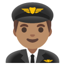 man pilot: medium skin tone on Google
