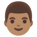 man: medium skin tone on Google