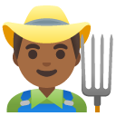 man farmer: medium-dark skin tone on Google