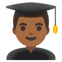man student: medium-dark skin tone on Google
