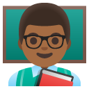 man teacher: medium-dark skin tone on Google