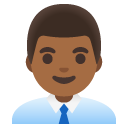 man office worker: medium-dark skin tone on Google