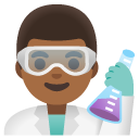 man scientist: medium-dark skin tone on Google
