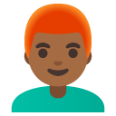 man: medium-dark skin tone, red hair on Google