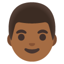 man: medium-dark skin tone on Google