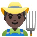 man farmer: dark skin tone on Google