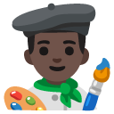 man artist: dark skin tone on Google