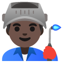 man factory worker: dark skin tone on Google