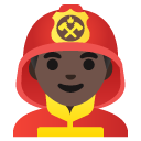 man firefighter: dark skin tone on Google