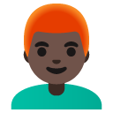 man: dark skin tone, red hair on Google