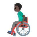 man in manual wheelchair: dark skin tone on Google