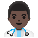 man health worker: dark skin tone on Google